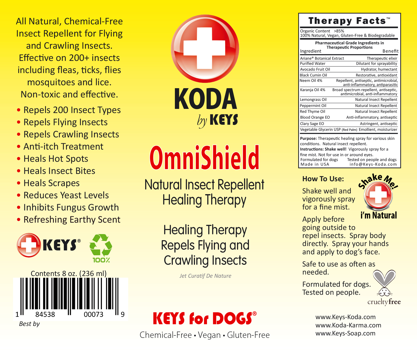 KODA OmniShield - Insect Repellent Spray for Dogs